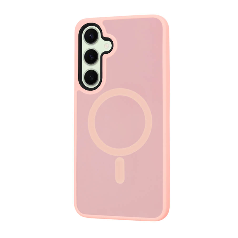 Techsuit Samsung Galaxy S25 - HaloFrost MagSafe Series - Σκληρή Θήκη με Πλαίσιο Σιλικόνης - Pink