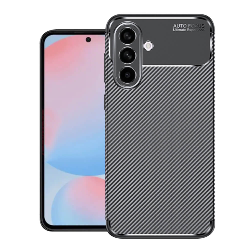 Techsuit Samsung Galaxy A56 5G - CarbonFiber - Θήκη Σιλικόνης - Black