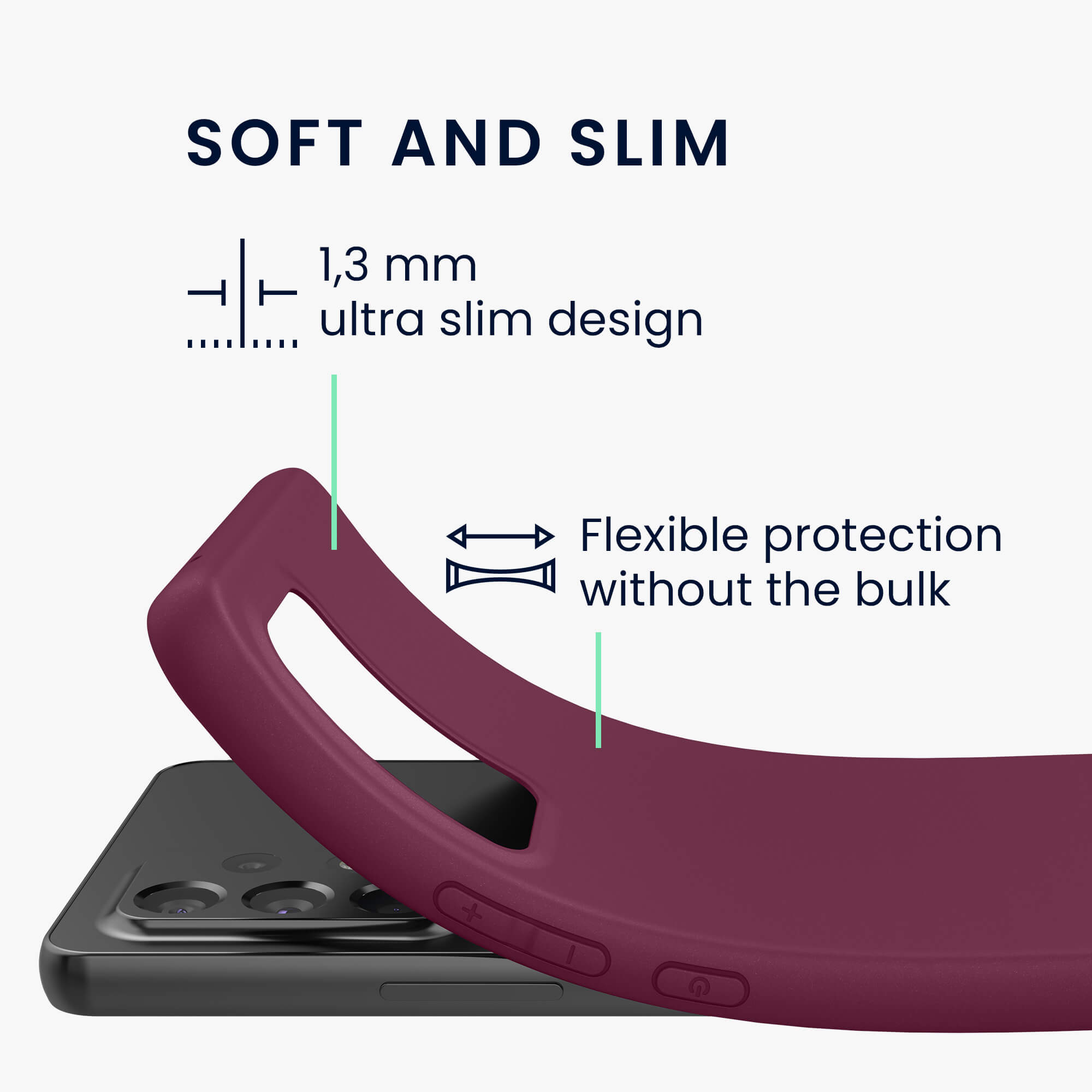 KW Samsung Galaxy A53 5G Θήκη Σιλικόνης TPU - Bordeaux Violett - 57808.187