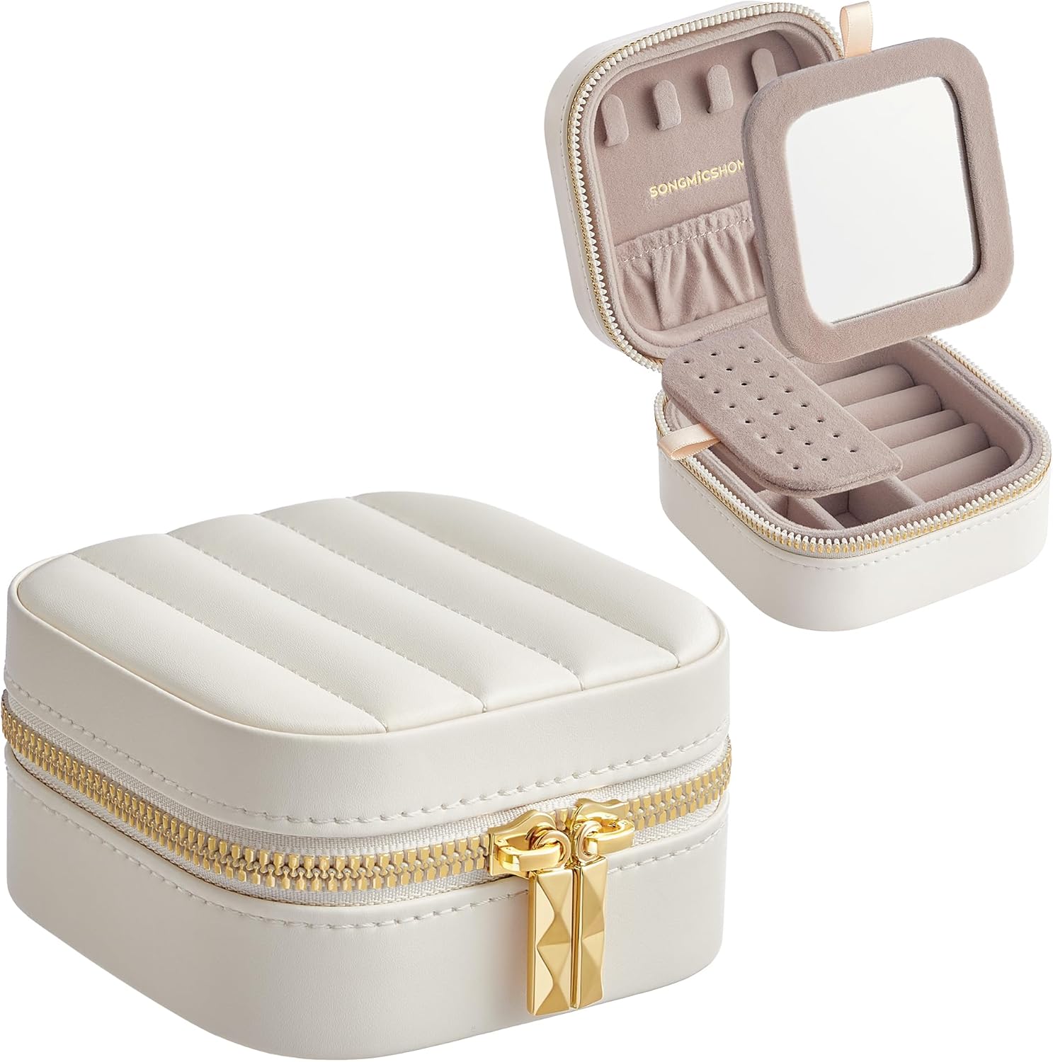 Songmics Κοσμηματοθήκη Ταξιδίου - Cloud White - JBC179W01
