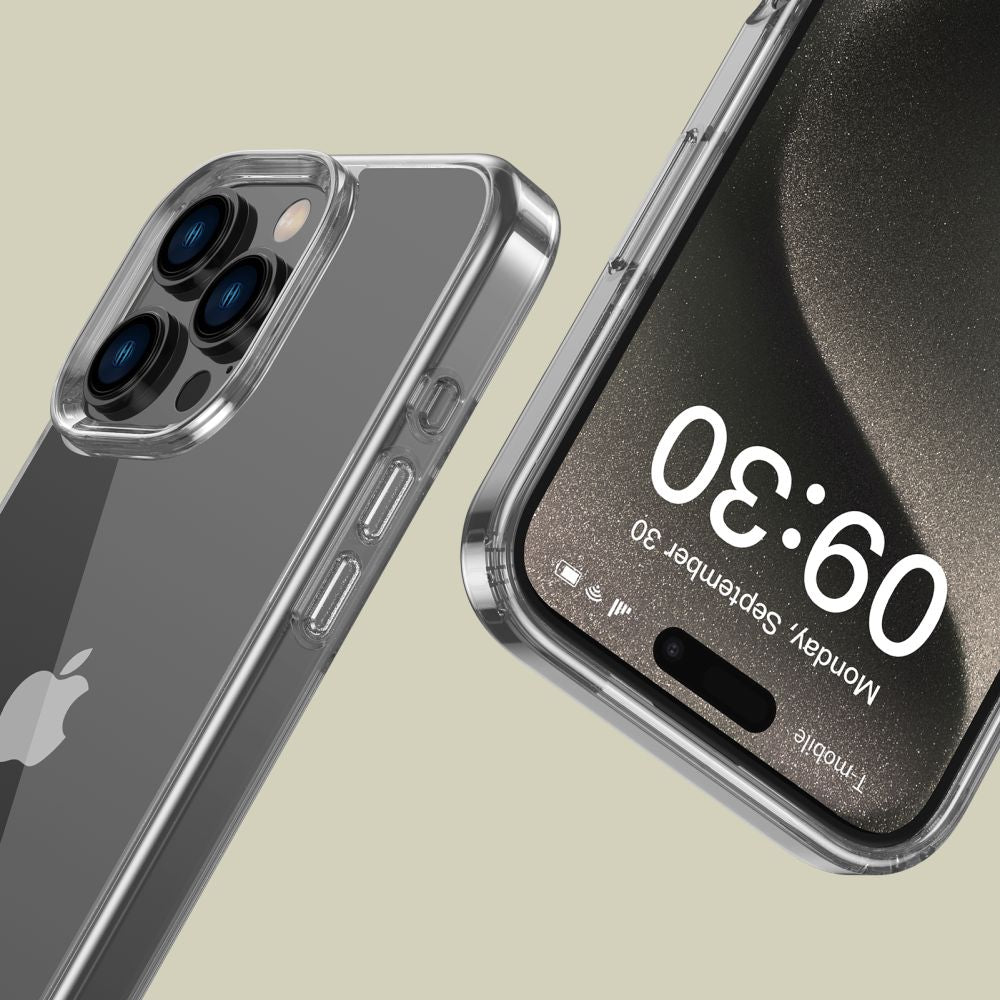 Tech - Protect iPhone 16 Pro Max Flexair Hybrid Σκληρή Θήκη με Πλαίσιο Σιλικόνης - Διάφανη