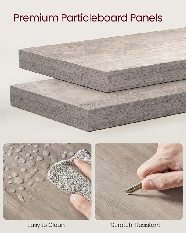 Vasagle Επιτοίχια Γωνιακή Ραφιέρα με 5 Ράφια - Greige - LBC020M01