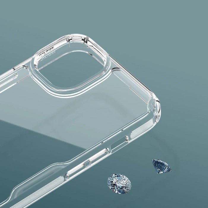 Nillkin iPhone 15 Nature Pro - Σκληρή Θήκη με Πλαίσιο Σιλικόνης - Διάφανη