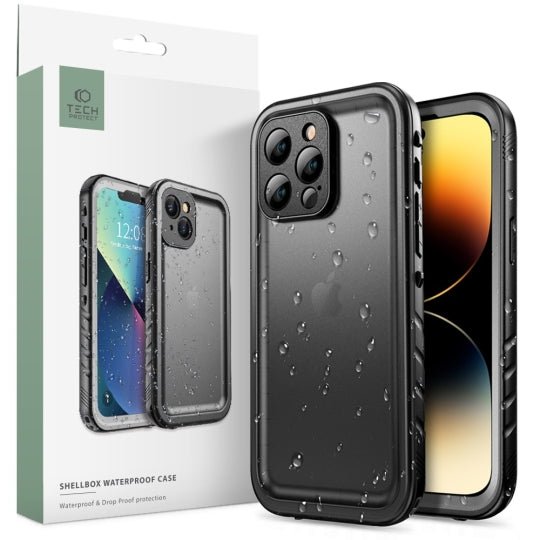 Tech - Protect iPhone 14 Pro Max Shellbox IP68 Αδιάβροχη Σκληρή Θήκη - Black / Ημιδιάφανη