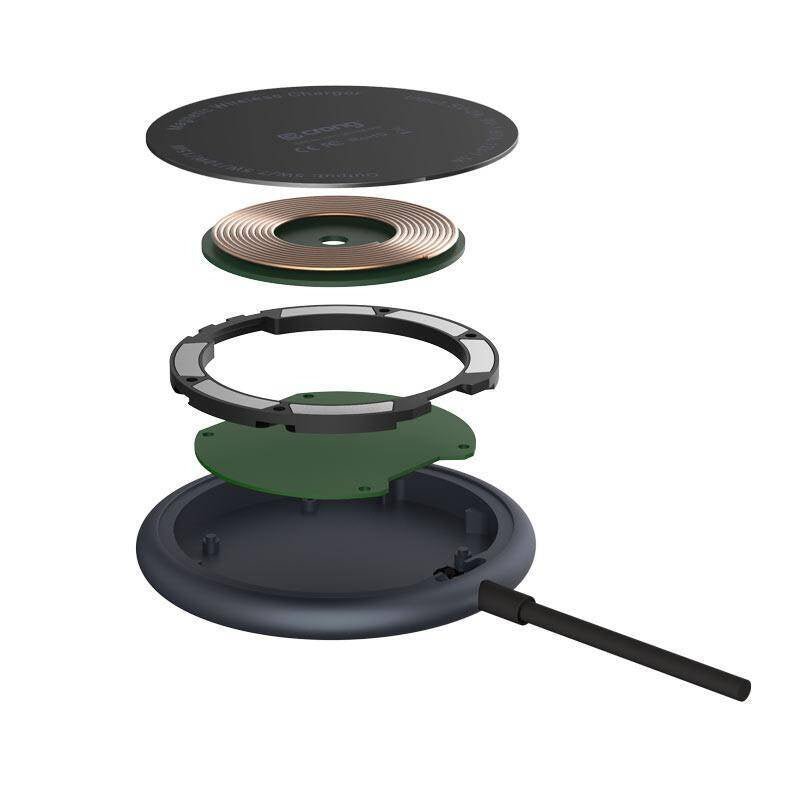 Crong MagSpot 15W Ασύρματος Φορτιστής MagSafe - Graphite