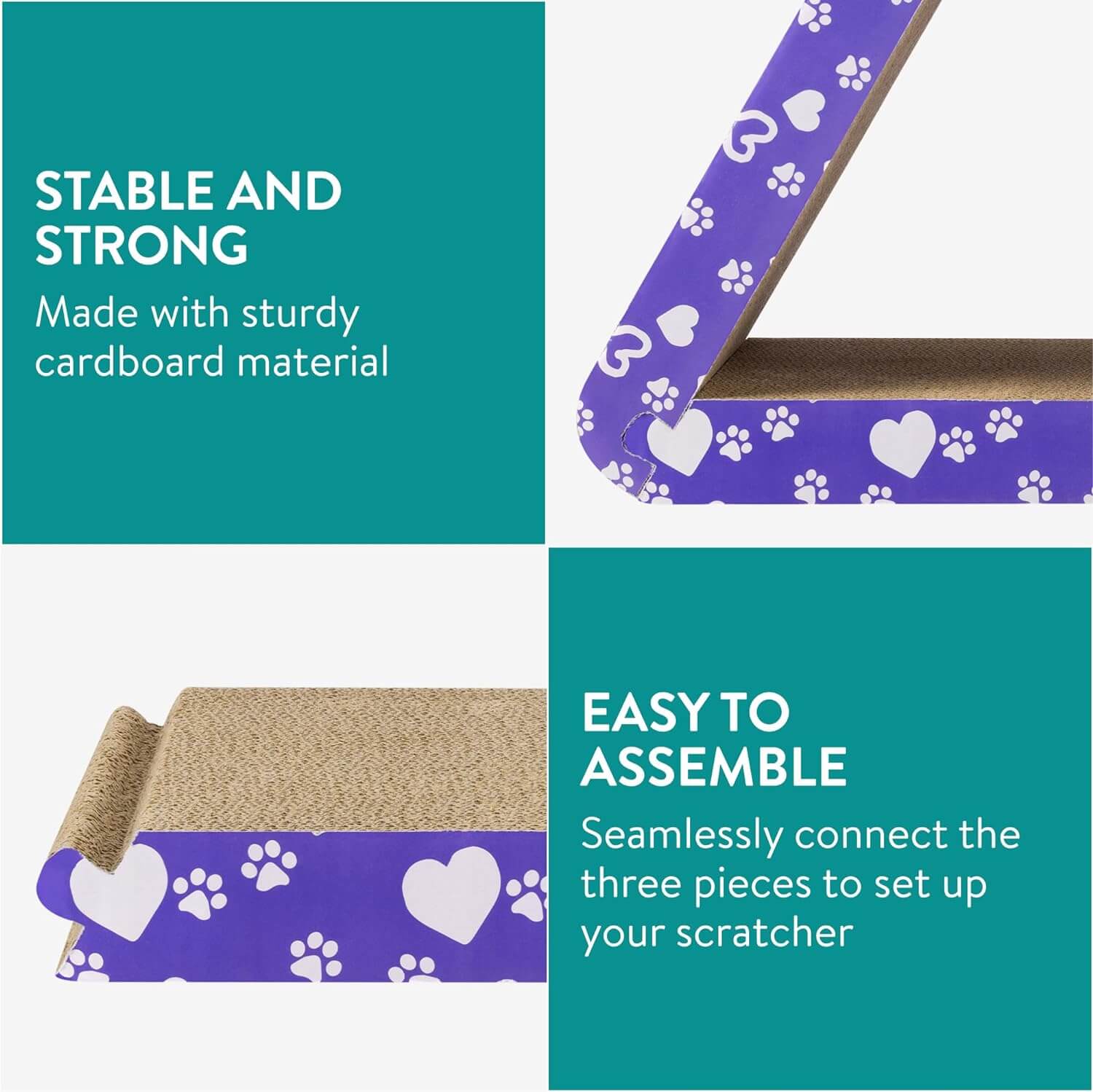 Navaris 3 - σε - 1 Πολυμορφικό Ονυχοδρόμιο για Γάτες - 51 x 25 x 45 cm - Brown - NAV000025ZF001C