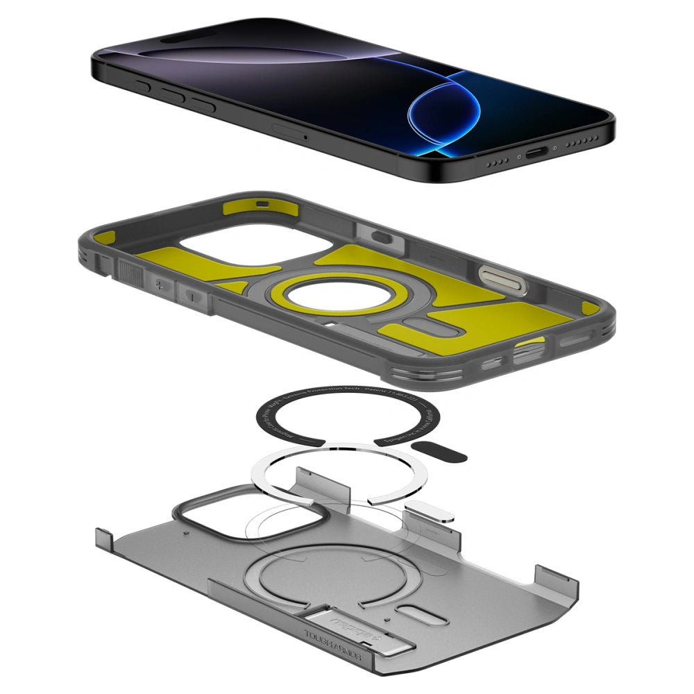 Spigen iPhone 16 Pro Max Tough Armor T Mag - Σκληρή Θήκη με MagSafe - Frost Black