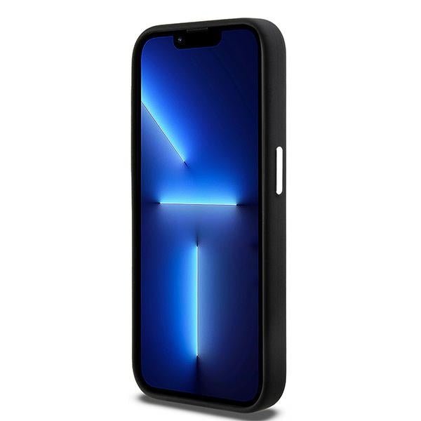 DKNY iPhone 15 Pro - Liquid Silicone Small Metal Logo - MagSafe Σκληρή Θήκη με Πλαίσιο Σιλικόνης - Black