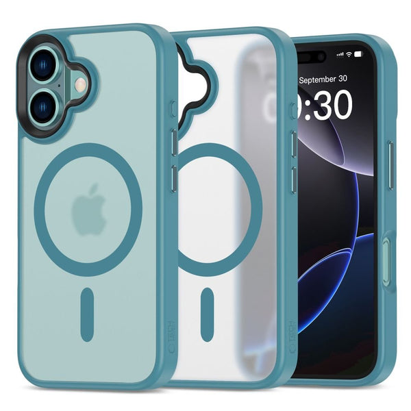 Tech - Protect iPhone 16 MagMat Σκληρή Θήκη με Πλαίσιο Σιλικόνης και MagSafe - Matte Teal