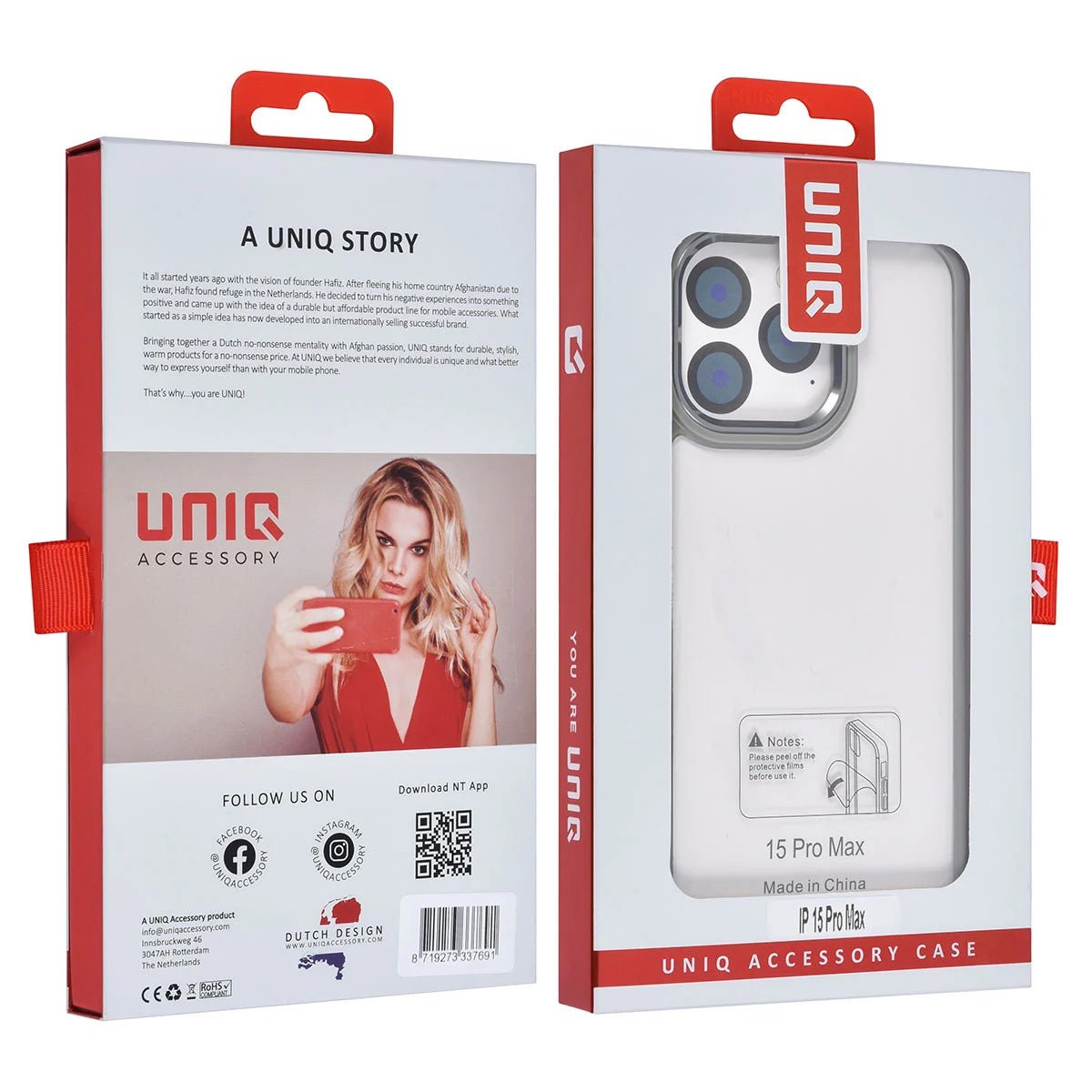 Tuniq iPhone 15 Pro Max - Σκληρή Θήκη με Πλαίσιο Σιλικόνης - Γκρι / Διάφανο