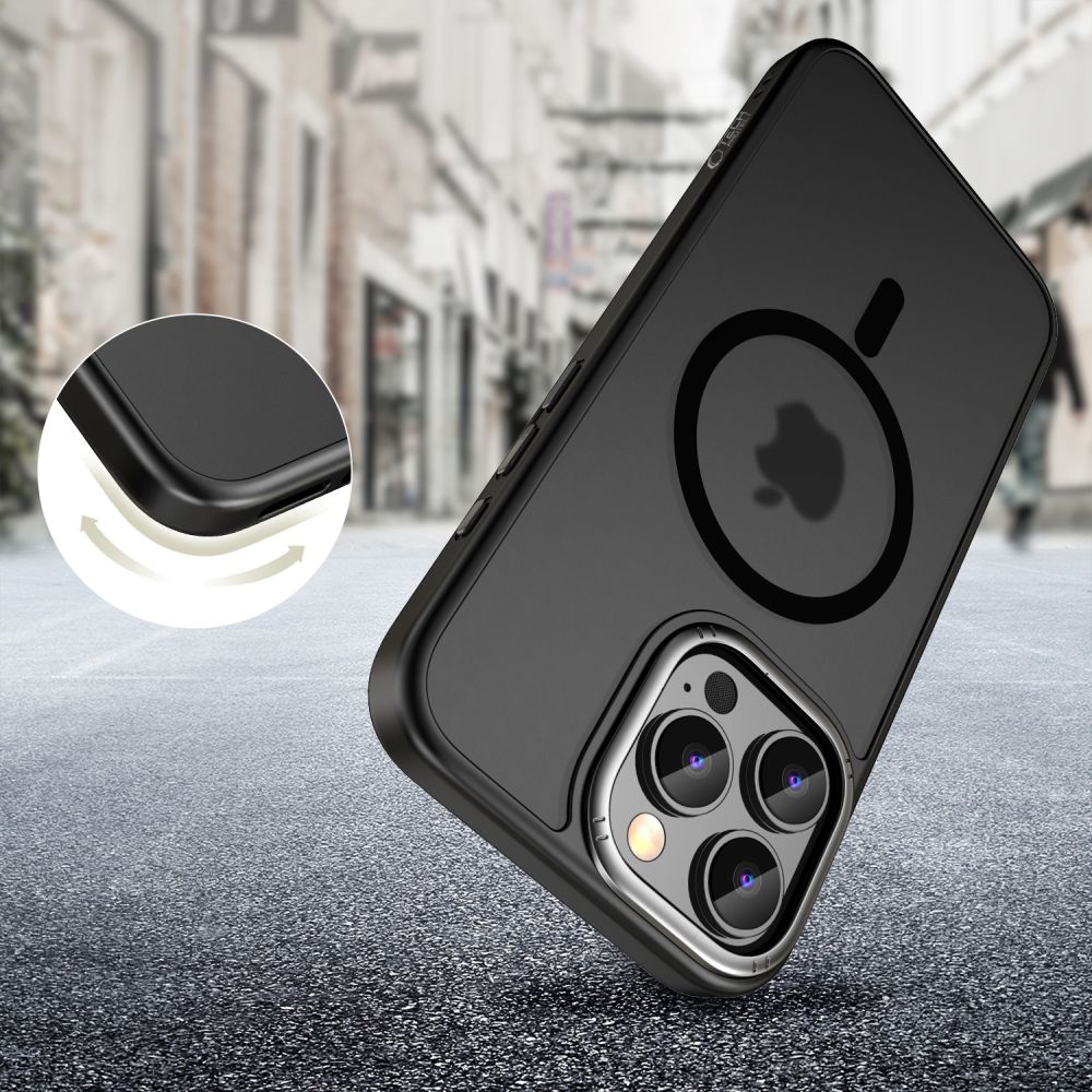 Tech - Protect iPhone 16 Pro MagEdge - Σκληρή Θήκη με Πλαίσιο Σιλικόνης και MagSafe - Matte Black / Gunmetal