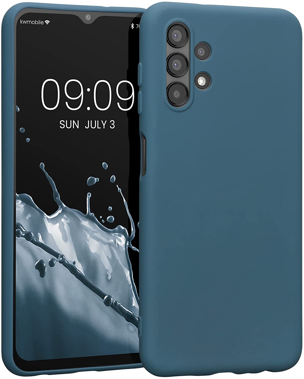 KW Samsung Galaxy A13 4G Θήκη Σιλικόνης Rubberized TPU - Teal Matte - 58049.57