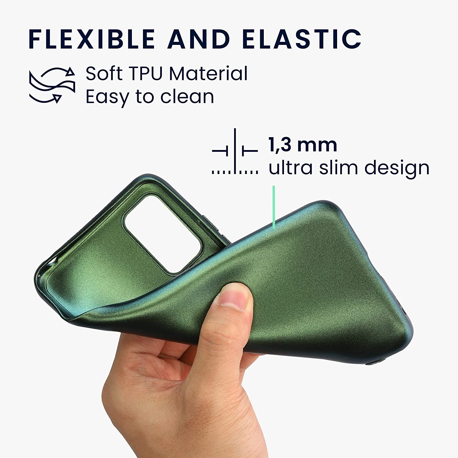 KW Xiaomi Redmi Note 10 5G / Poco M3 Pro 5G Θήκη Σιλικόνης TPU - Metallic Forest Green - 57664.233