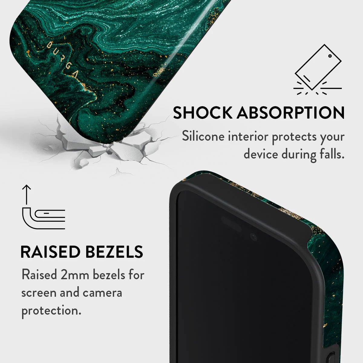 Burga iPhone 16 Pro Max Fashion Tough MagSafe Σκληρή Θήκη με MagSafe - Emerald Pool