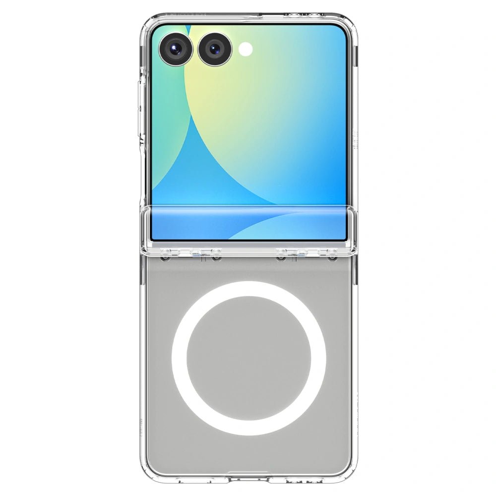 Spigen Samsung Galaxy Z Flip7 - Ultra Hybrid Pro Mag - Σκληρή Θήκη με Πλαίσιο Σιλικόνης με MagSafe - Clear / White