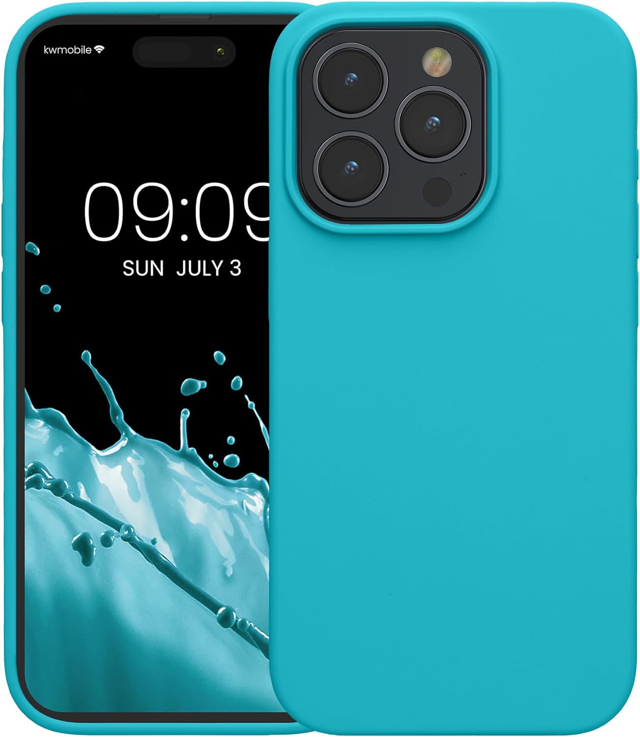KW iPhone 15 Pro Θήκη Σιλικόνης Rubberized TPU - Cool Glacier