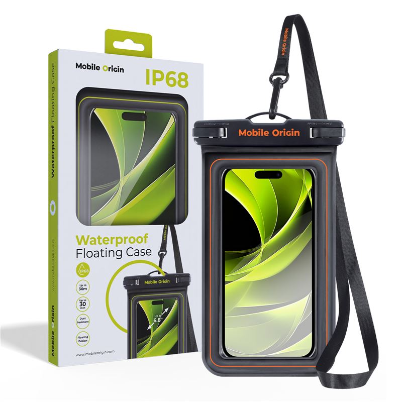 Mobile Origin Universal Αδιάβροχη Θήκη για Smartphones 6.8'' - Black / Orange