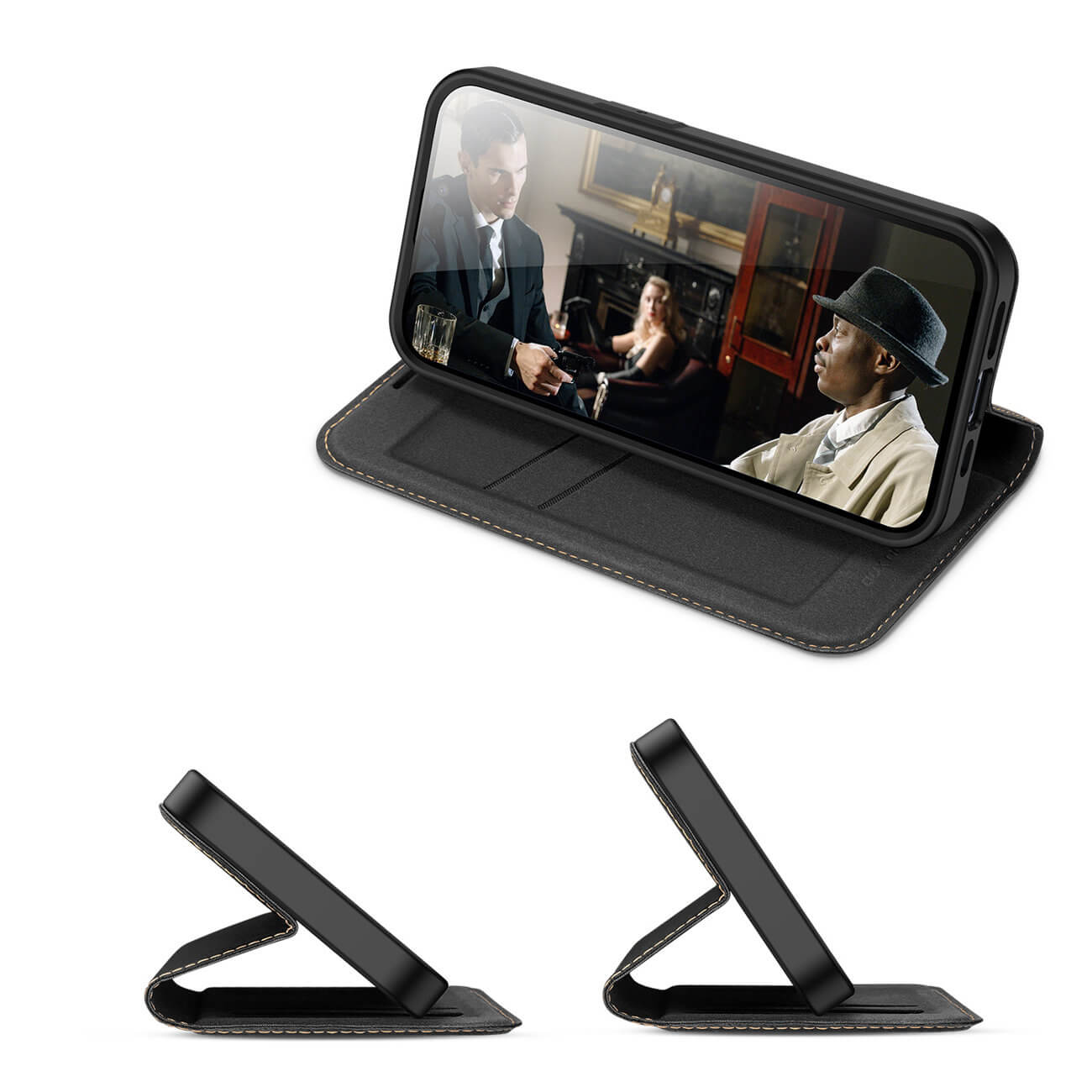Dux Ducis iPhone 14 Pro Max Skin X2 Flip Stand Case Θήκη Βιβλίο - Black