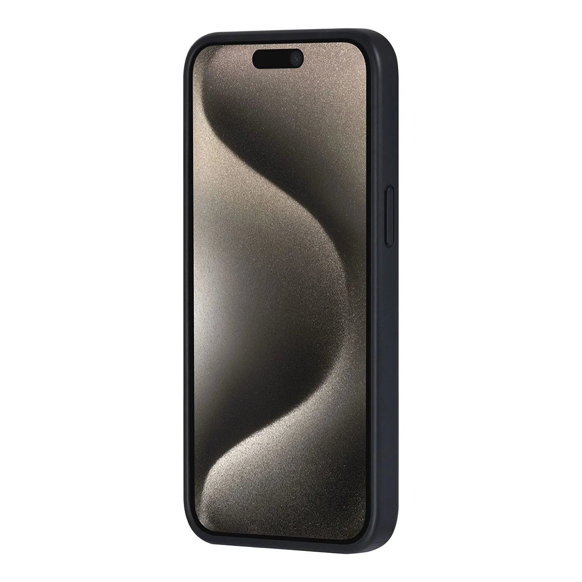 Tuniq iPhone 15 Pro Max - Σκληρή Θήκη από Δερματίνη με Αφαιρούμενη Θήκη Καρτών - Μαύρη