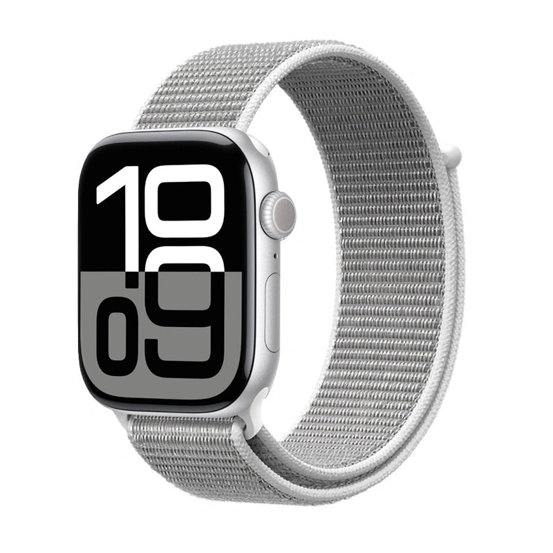 Crong Λουράκι Apple Watch 4/5/6/7/8/9/10/11 - SE (1/2/3) - ULTRA (1/2/3) - 44/45/46/49mm από Νάιλον - Nylon - Silver Grey