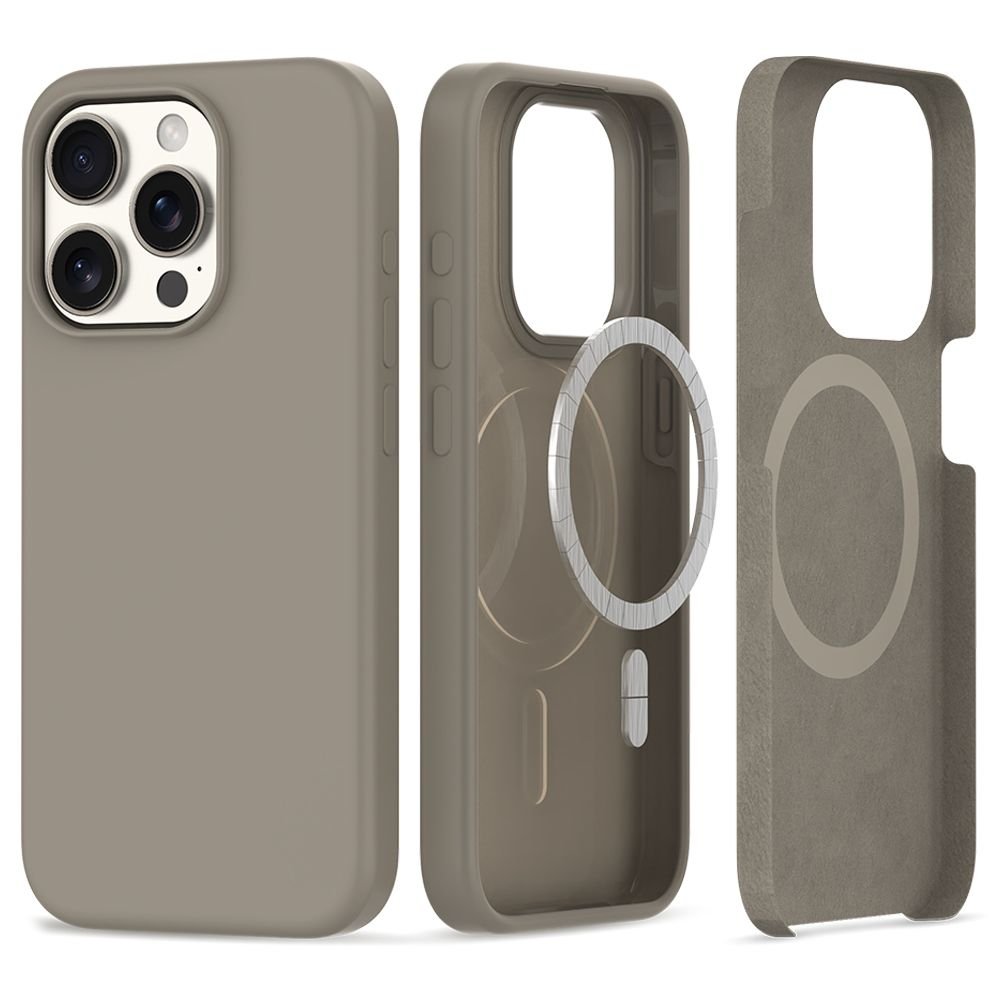 Tech - Protect iPhone 15 Pro Max Silicone Magsafe Θήκη Σιλικόνης TPU - Titanium