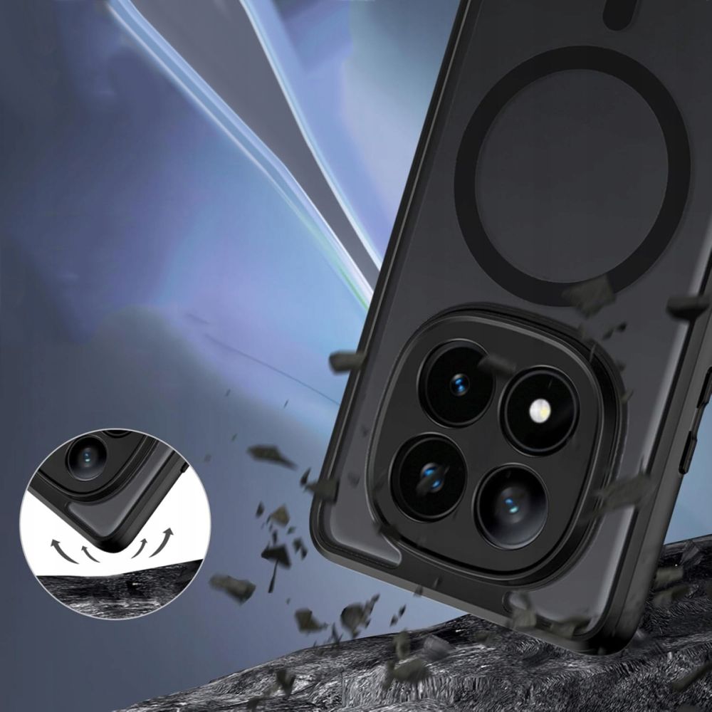 Tech - Protect Xiaomi Redmi Note 14 Pro 5G / Poco X7 MagMat Σκληρή Θήκη με Πλαίσιο Σιλικόνης και MagSafe - Matte Black