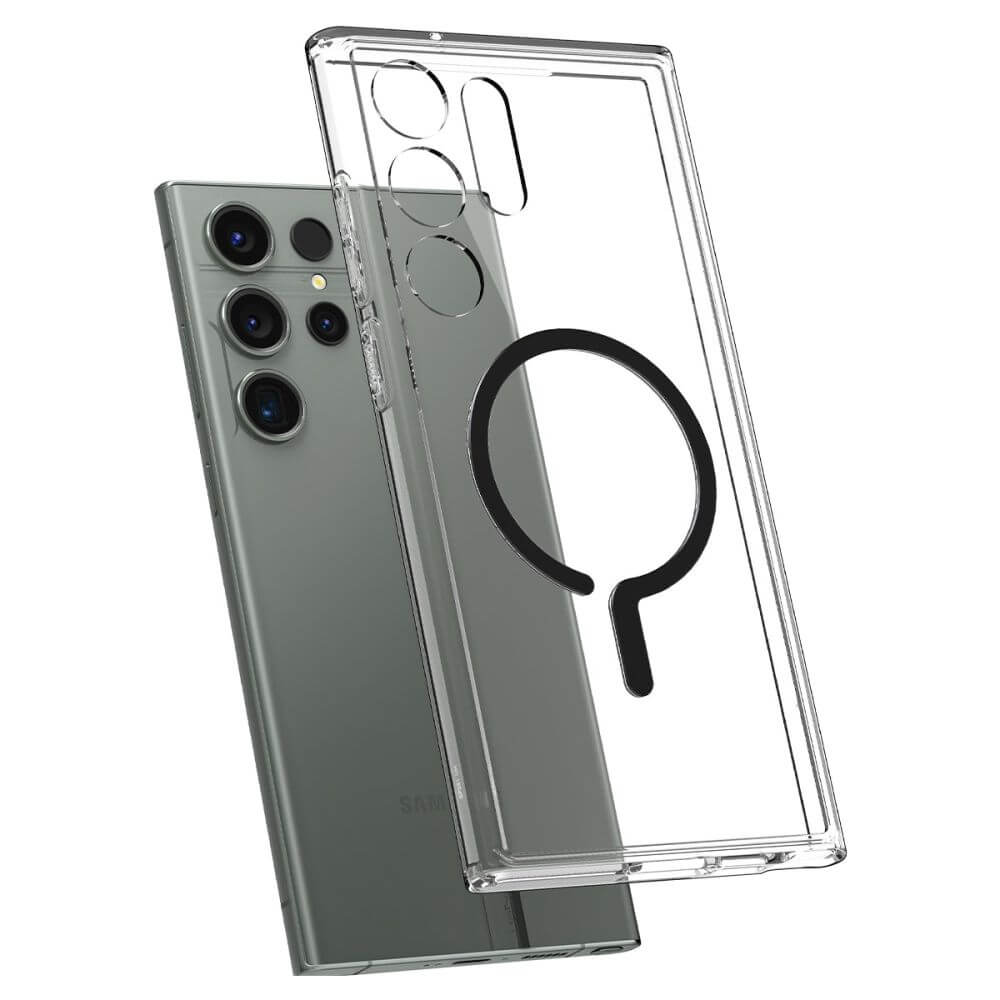 Spigen Samsung Galaxy S23 Ultra - Ultra Hybrid One Tap Ring MagSafe Σκληρή Θήκη με Πλαίσιο Σιλικόνης - Black