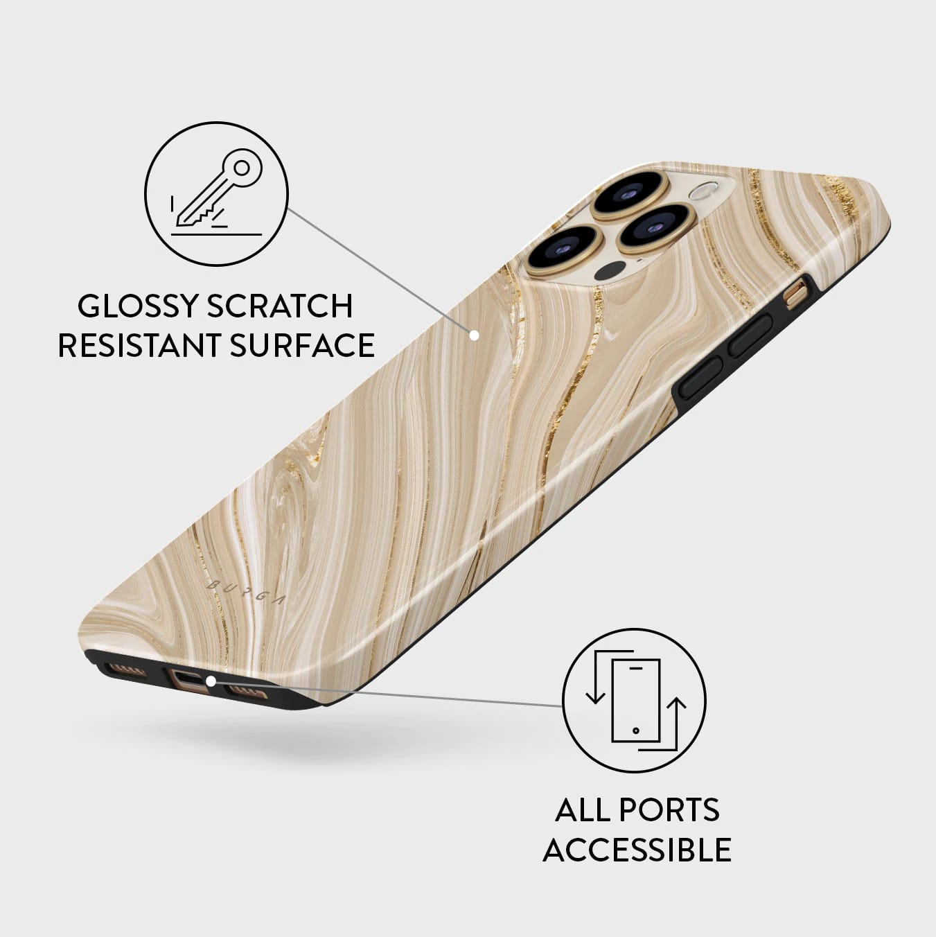 Burga iPhone 13 Pro Max Fashion Tough Σκληρή Θήκη - Full Glam