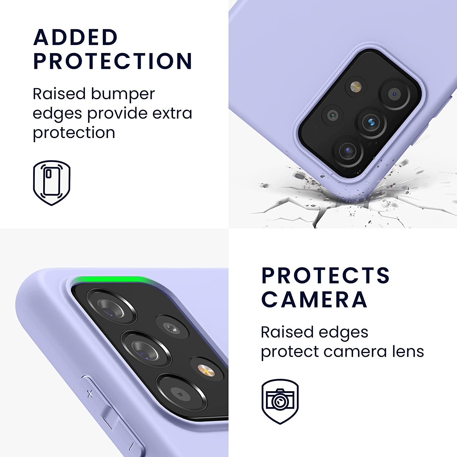 KW Samsung Galaxy A52 / A52 5G / A52s 5G Θήκη Σιλικόνης TPU - Pastel Lavender - 54346.139