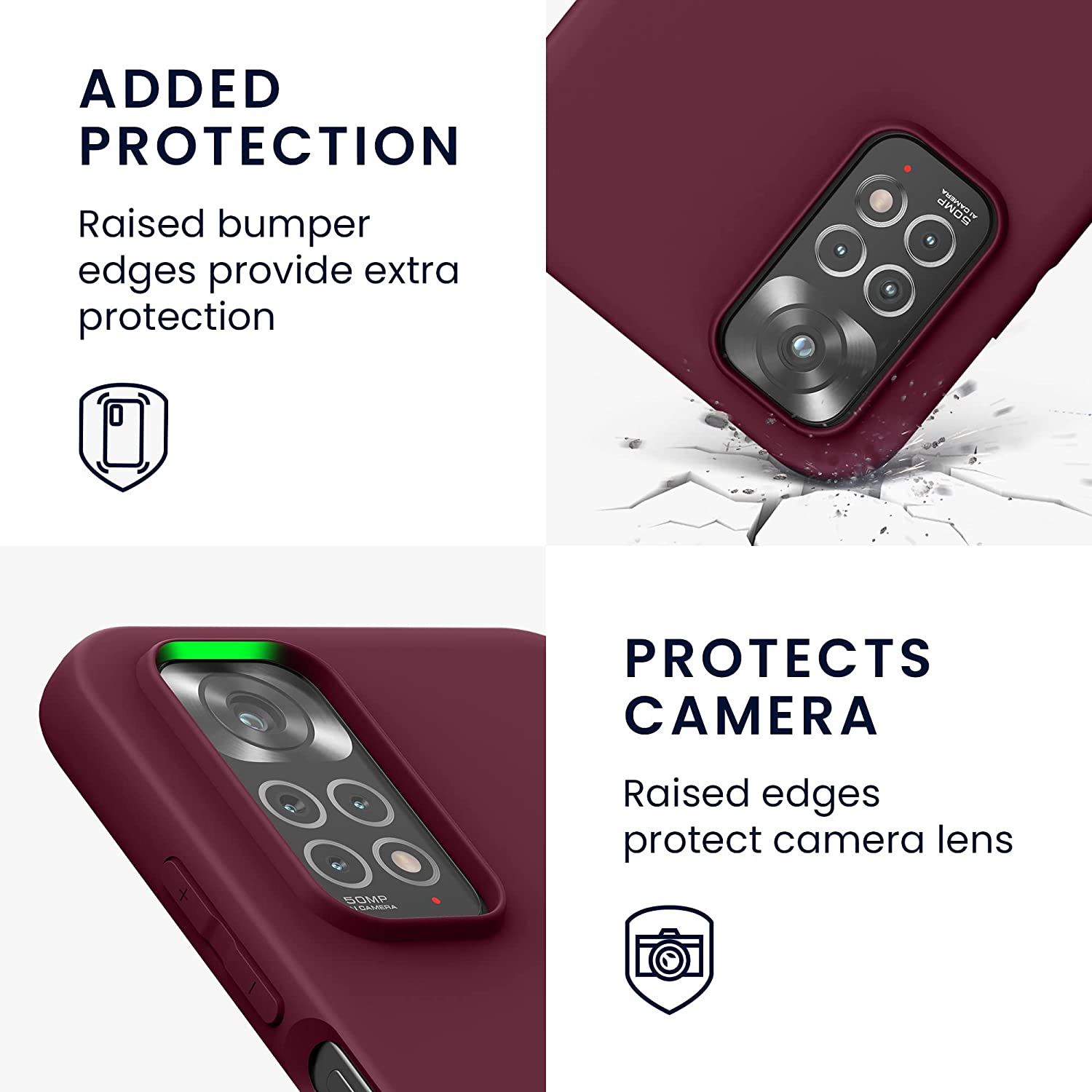 KW Xiaomi Redmi Note 11 / Redmi Note 11S Θήκη Σιλικόνης TPU - Tawny Red - 57368.190