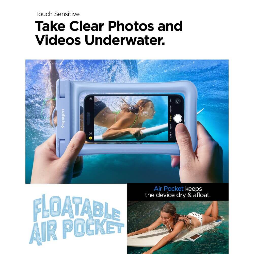 Spigen A610 Universal Αδιάβροχη Θήκη για Smartphones 6.9'' - Aqua Blue