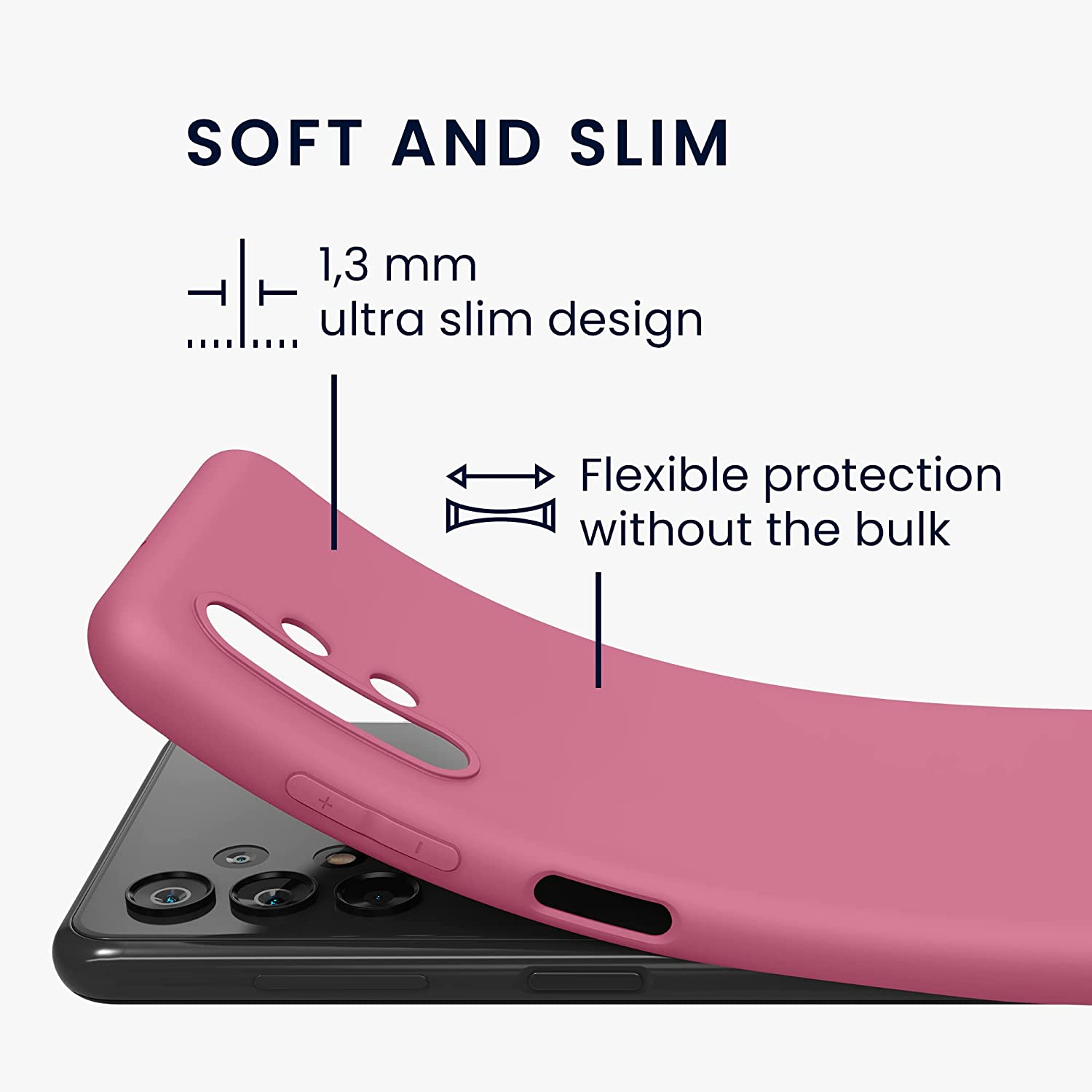 KW Samsung Galaxy A13 4G Θήκη Σιλικόνης TPU - Deep Rusty Rose - 57805.167