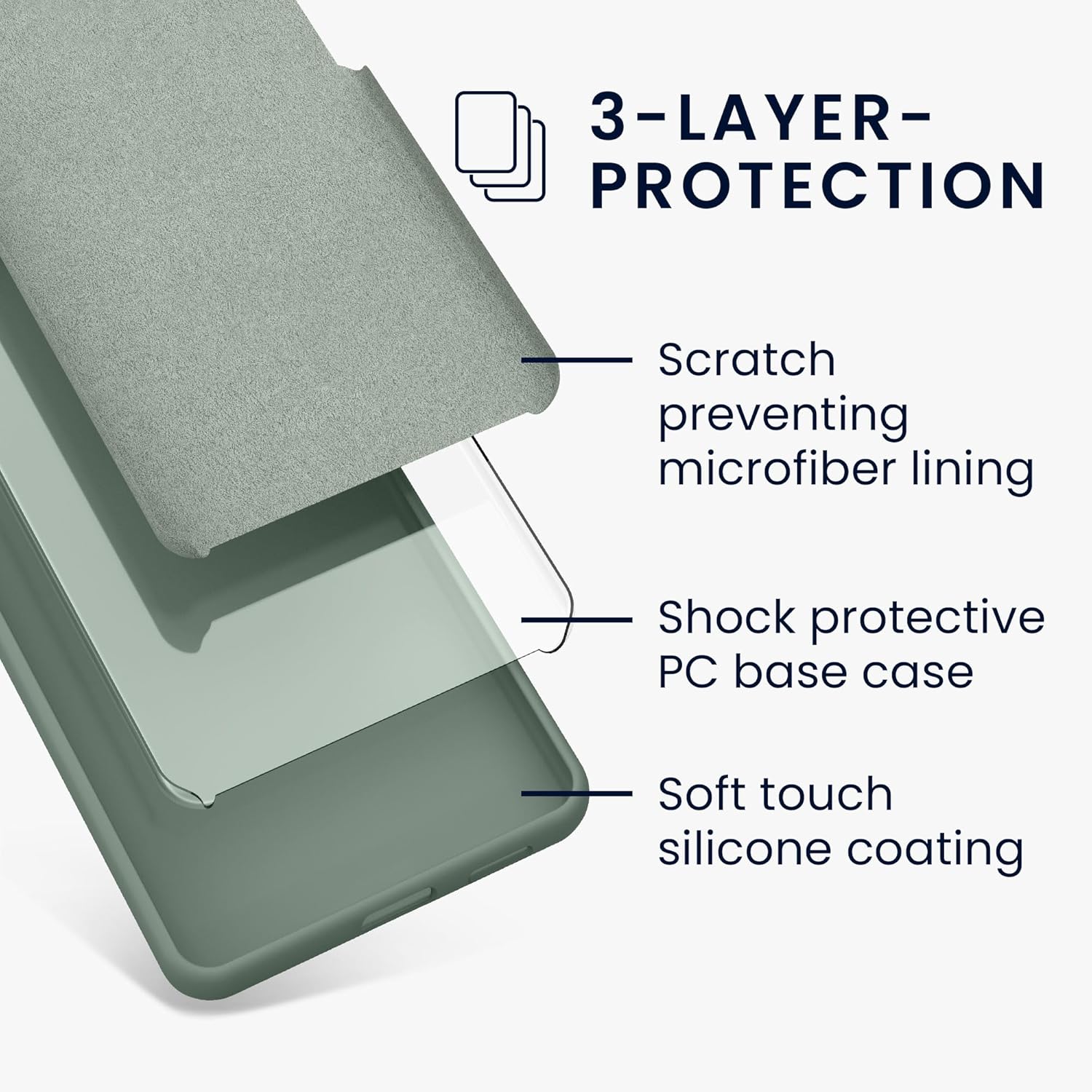 KW iPhone 15 Pro Max Θήκη Σιλικόνης Rubberized TPU - Rainwashed Green