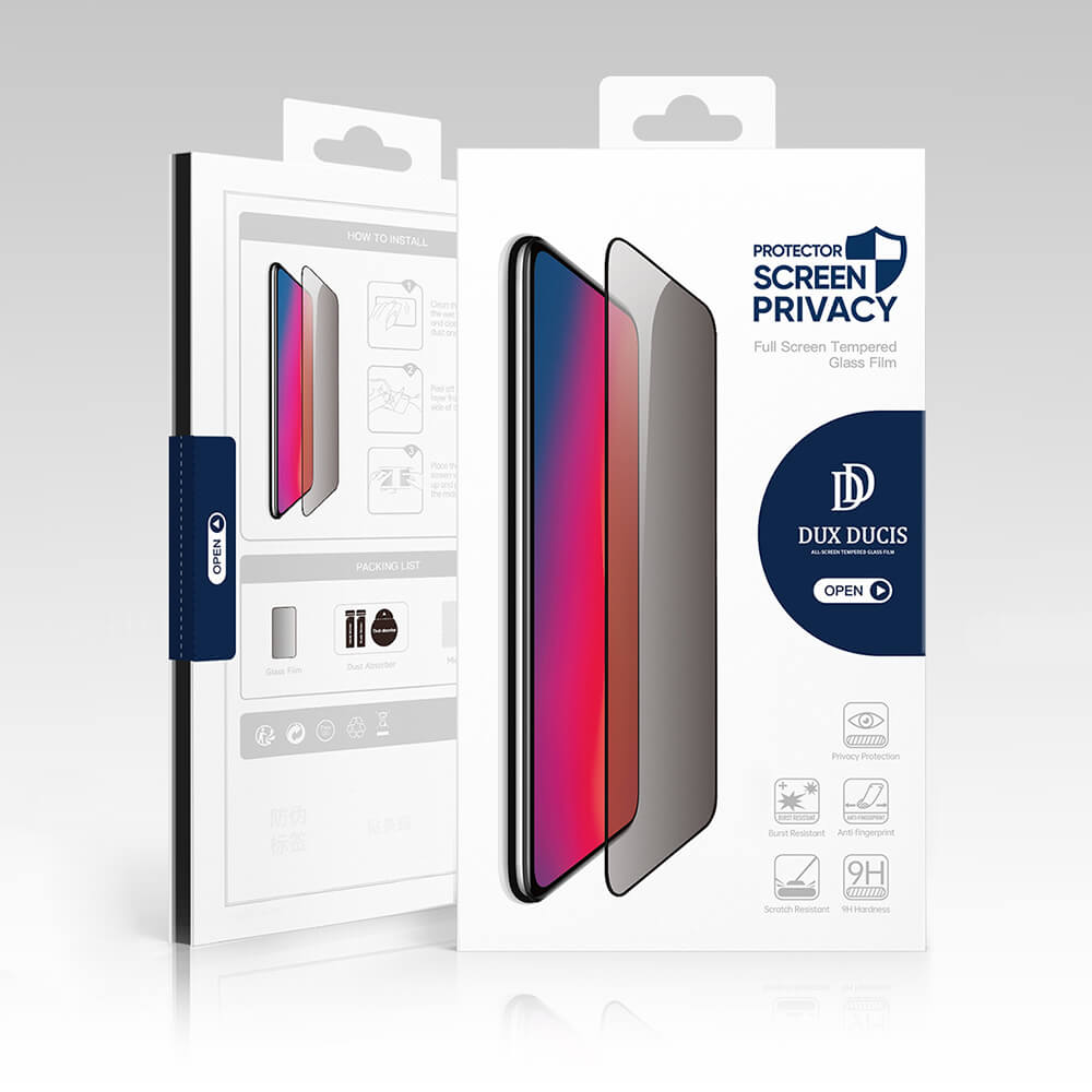Dux Ducis iPhone 15 Pro 2.5D Glass Privacy 9H Full Screen Αντιχαρακτικό Γυαλί Οθόνης - Black