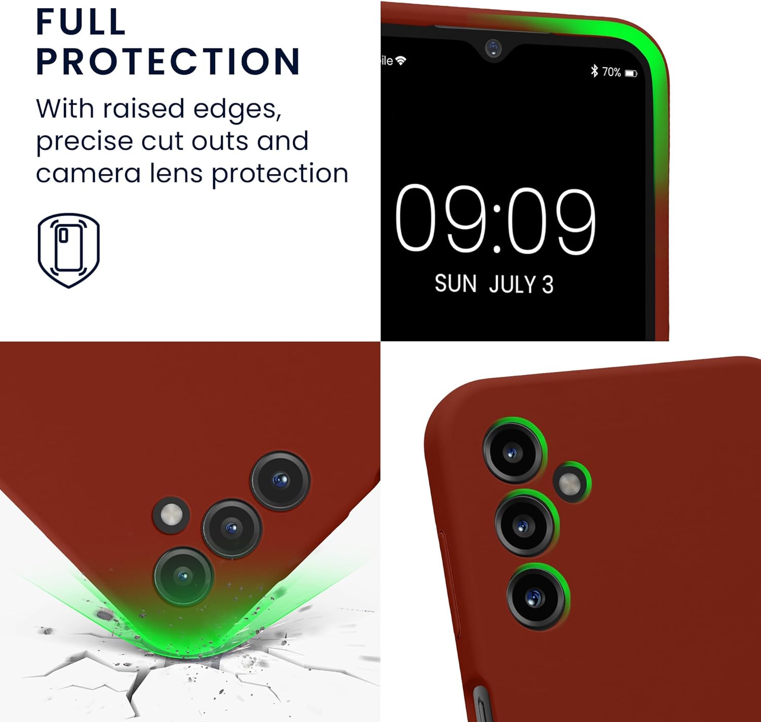 KW Samsung Galaxy A14 5G Θήκη Σιλικόνης Rubberized TPU - Spice Red