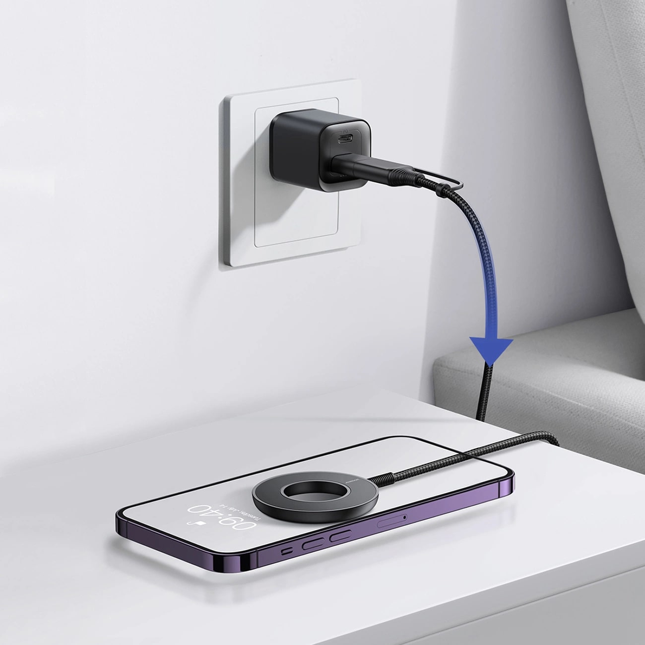 Joyroom JR - WQM03 15W Ασύρματος Μαγνητικός Φορτιστής MagSafe - Black