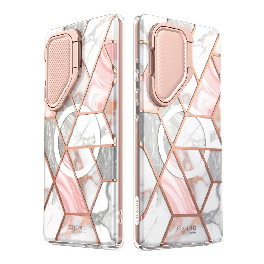 i - Blason Samsung Galaxy S24 Ultra Cosmo Mag Σκληρή Θήκη με Προστασία Οθόνης / Κάμερας και Magsafe - Marble