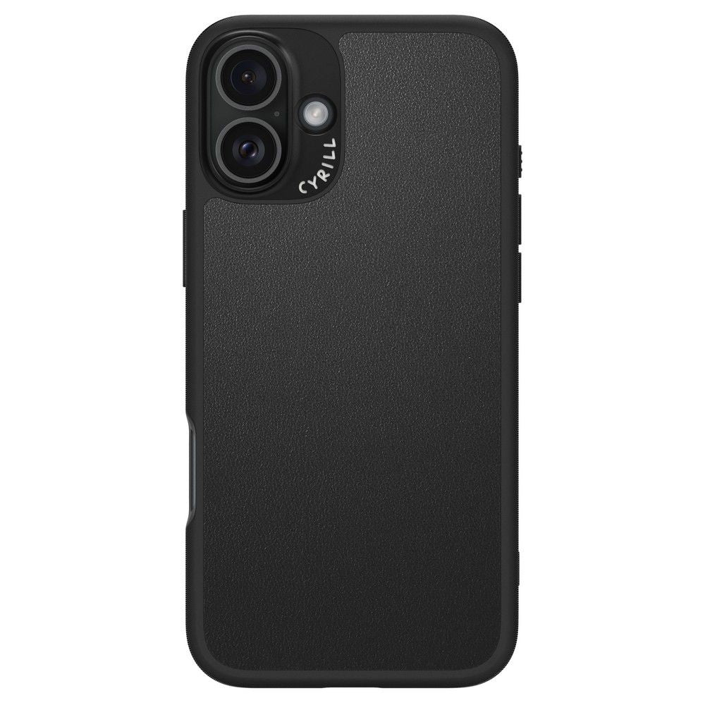 Spigen Cyrill iPhone 16 Kajuk Mag Θήκη με Επένδυση Συνθετικού Δέρματος και MagSafe - Black