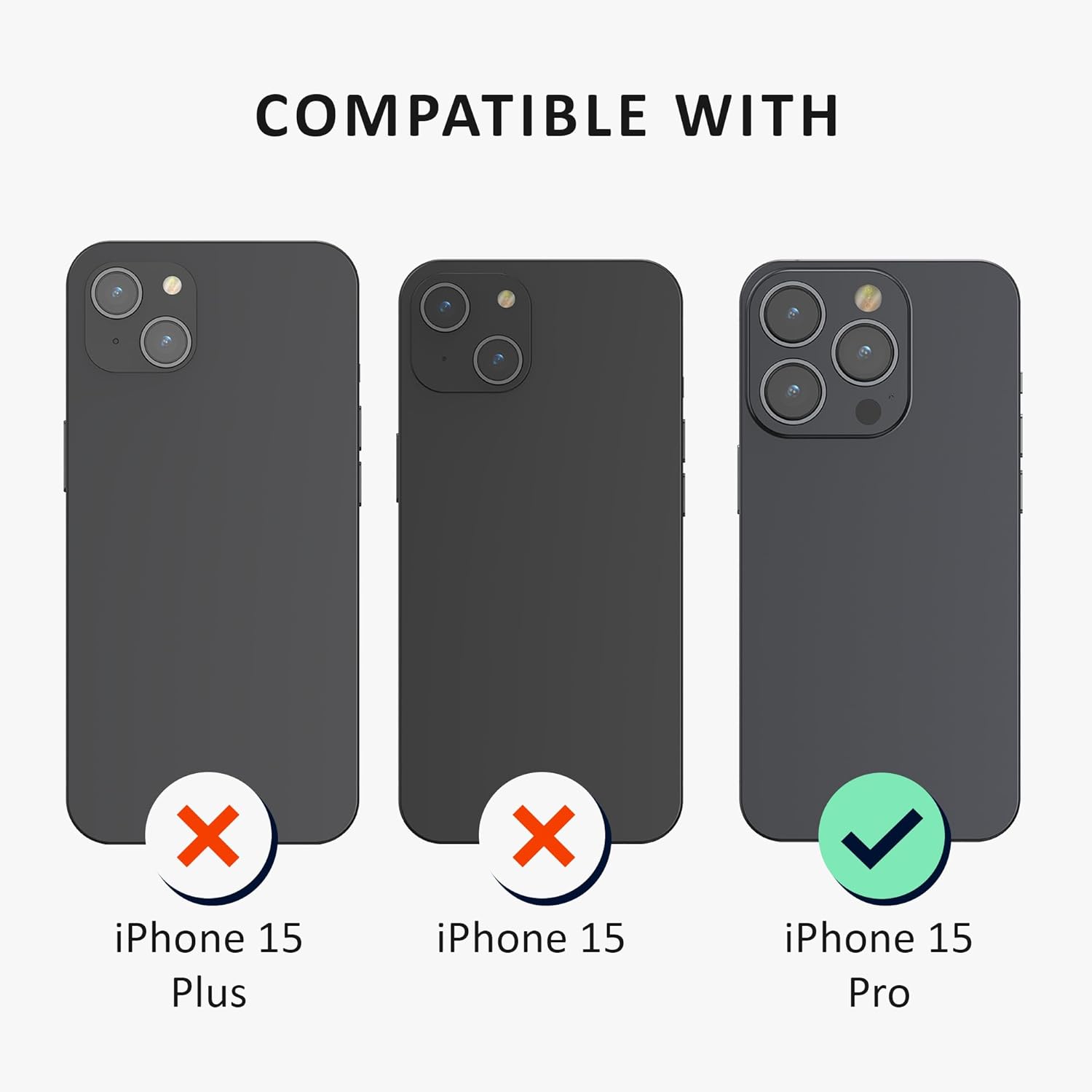 Kalibri iPhone 15 Pro Σκληρή Θήκη με Πλαίσιο Σιλικόνης - Matte Dark Blue / Ημιδιάφανη - KLB000022NM002C