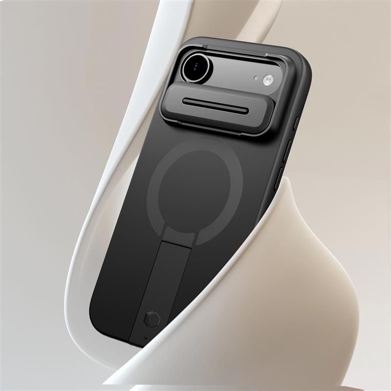 Tech - Protect iPhone Air - Kevlar Aura MagSafe - Σκληρή Θήκη με Ανοιγόμενο Κάλυμμα Κάμερας και Stand - Black