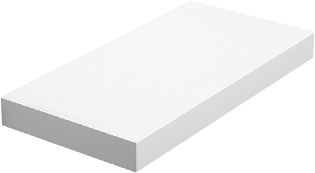 Vasagle Επιτοίχιο Ράφι - 40 x 20 x 3,8 cm - White - LWS24WT