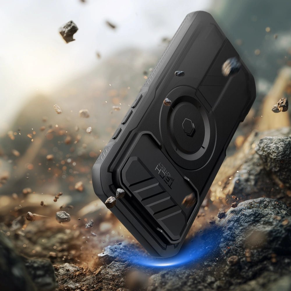 Tech - Protect iPhone Air - Kevlar MagSafe - Σκληρή Θήκη με Προστασία για την Οθόνη / την Κάμερα και Stand - Black