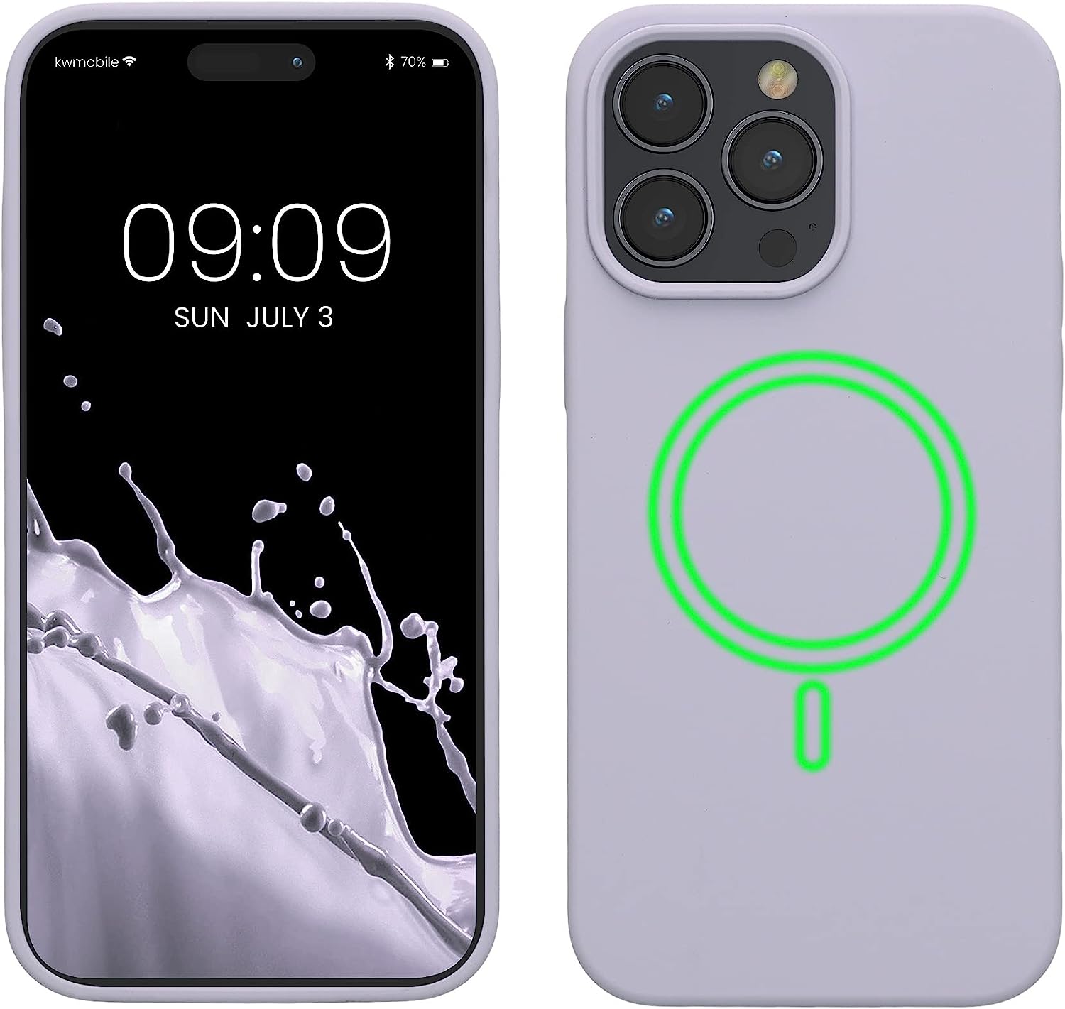 KW iPhone 14 Pro Max Θήκη Σιλικόνης Rubber TPU με MagSafe - Light Lavender - 60994.139