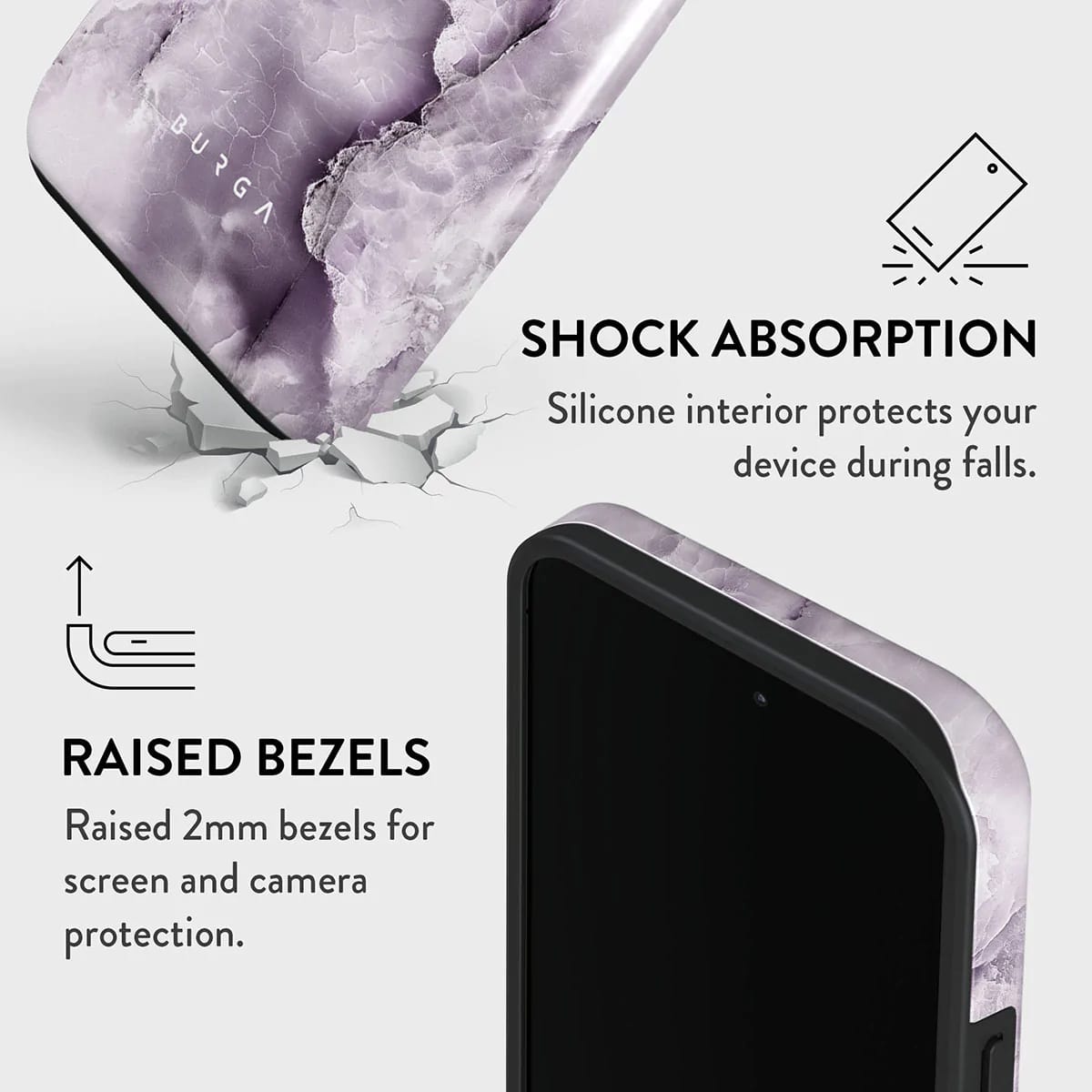 Burga iPhone 14 Pro Max Fashion Tough Σκληρή Θήκη - Black Currant