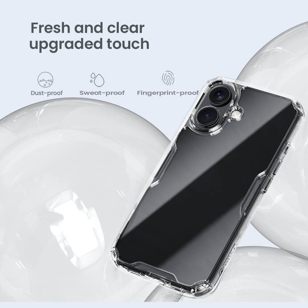 Nillkin iPhone 16 Plus Nature Pro - Σκληρή Θήκη με Πλαίσιο Σιλικόνης - Διάφανη