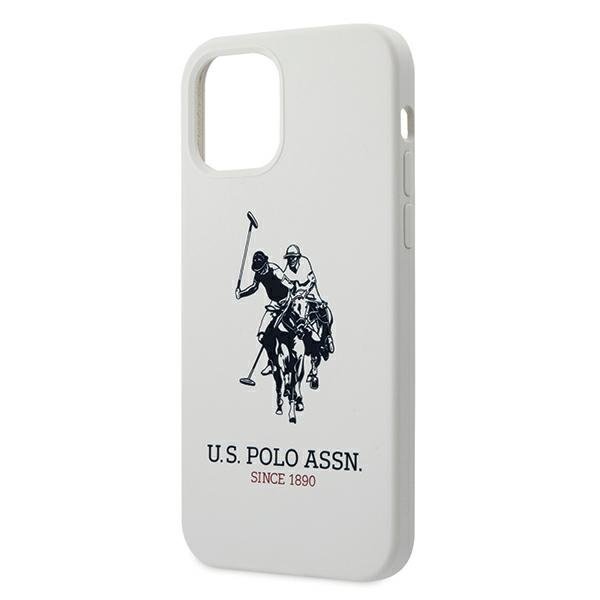 US Polo iPhone 12 / iPhone 12 Pro Silicone Collection Θήκη Σιλικόνης - White - USHCP12MSLHRWH