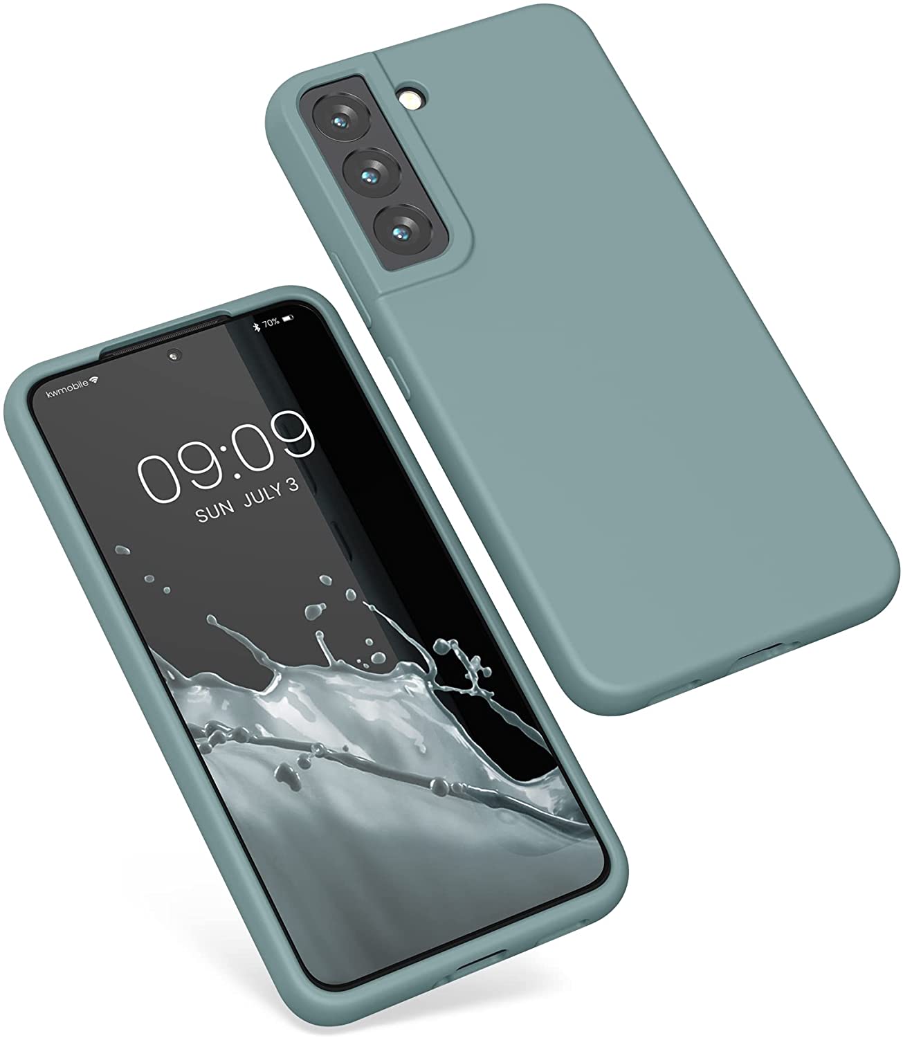 KW Samsung Galaxy S22 Θήκη Σιλικόνης Rubberized TPU - Arctic Blue - 56756.207