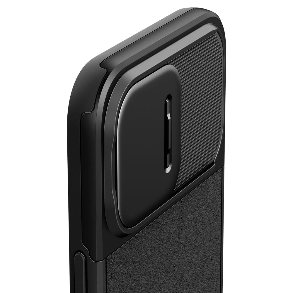 Spigen iPhone 15 Pro Max Optik Armor Mag Θήκη Σιλικόνης με Κάλυμμα για την Κάμερα και MagSafe - Black