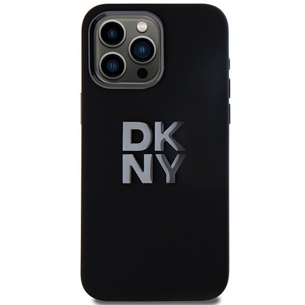 DKNY iPhone 15 Pro - Liquid Silicone Metal Logo - Σκληρή Θήκη με Πλαίσιο Σιλικόνης - Black