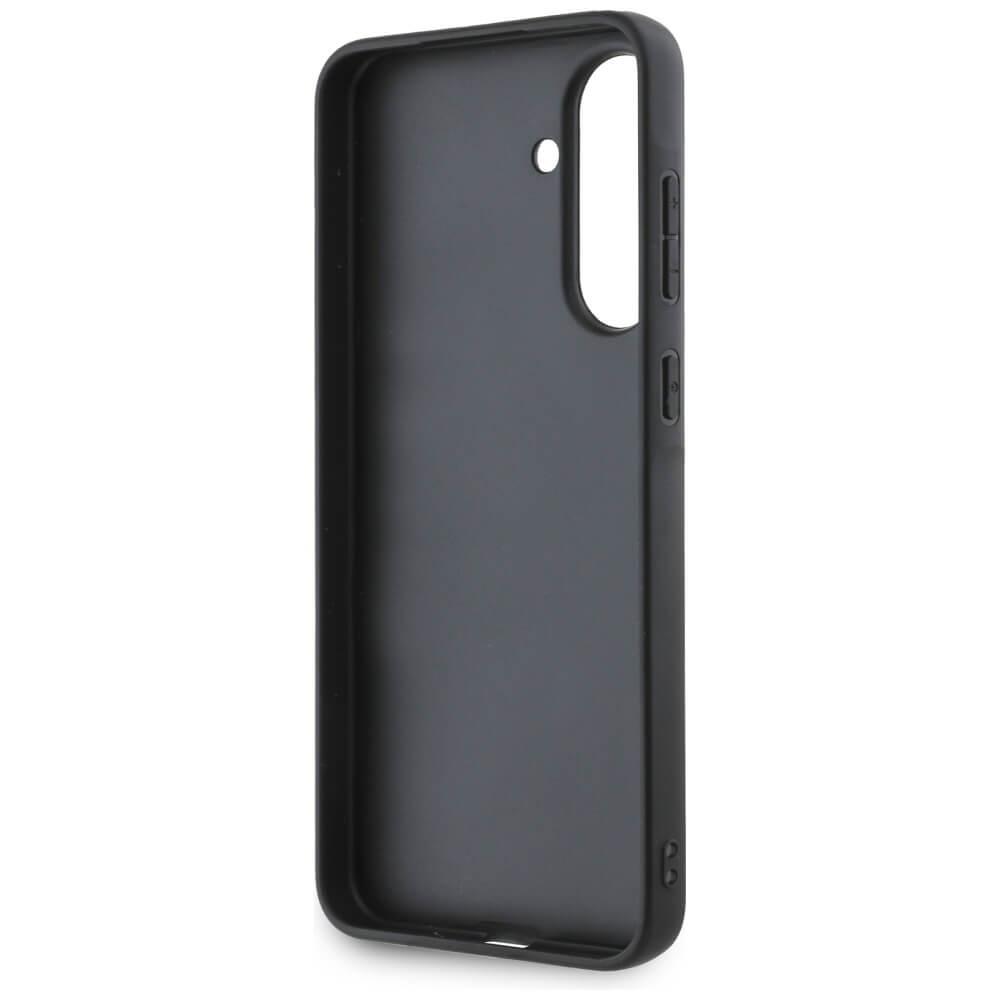 Karl Lagerfeld Samsung Galaxy A56 5G - Saffiano Metal Logo - Σκληρή Θήκη με Επένδυση Συνθετικού Δέρματος και Πλαίσιο Σιλικόνης - Pink - KLHCSA56PSAFWMCP